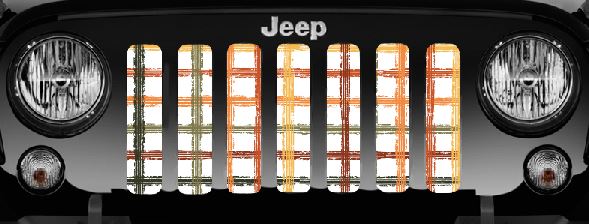 Pumpkin Plaid Grille Insert