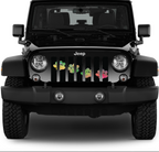 Platinum Puppy Paw Prints - Abstract Diagonal Grille Insert