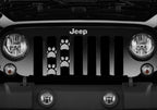 Platinum Puppy Paw Prints - Gray Grille Insert