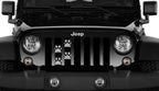 Platinum Puppy Paw Prints - Gray Grille Insert