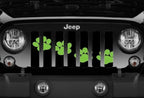 Puppy Paw Prints Green Diagonal Grille Insert