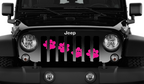 Puppy Paw Prints Pink Diagonal Grille Insert