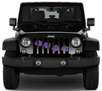 Platinum Puppy Paw Prints - Purple Diagonal Grille Insert