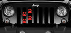 Platinum Puppy Paw Prints - Red Grille Insert