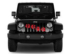 Platinum Puppy Paw Prints - Red Diagonal Grille Insert