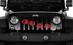 Puppy Paw Prints Rubicon Red Diagonal Grille Insert