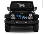 Platinum Puppy Paw Print - Blue Diagonal Grille Insert