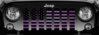 Purple Fleck American Flag Print Grille Insert