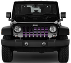 Purple Fleck American Flag Print Grille Insert