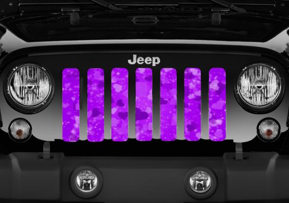 Purple Hearts Grille Insert