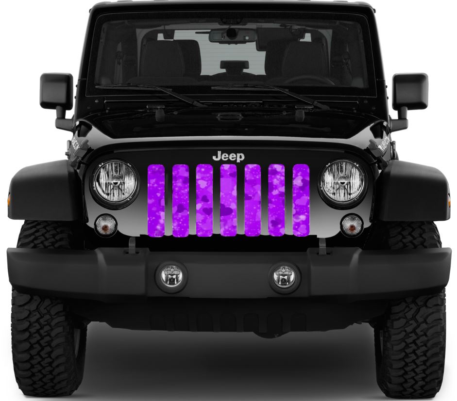 Purple Hearts Grille Insert