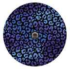 Leopard Print - Purple and Blue - Spare Tire Cover