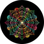Rainbow Mandala Spare Tire Cover