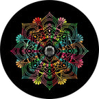 Rainbow Mandala Spare Tire Cover