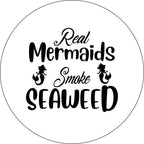 Real Mermaids Smoke Seaweed White Spare Tire Cover