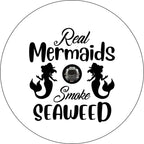 Real Mermaids Smoke Seaweed White Spare Tire Cover
