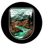 River In The Mountains Art Graphic Spare Tire Cover