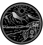 River & Flower Field Mountain Spare Tire Cover
