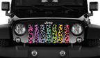 Platinum Rainbow Cheetah Print Grille Insert