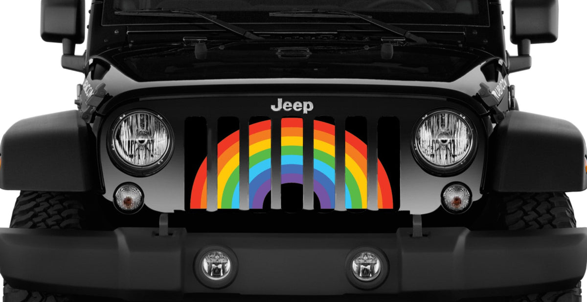 Rainbow Pride Flag Grille Insert
