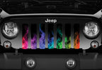 Rainbow Flames Grille Insert