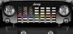 Rainbow Grunge American Flag Grille Insert