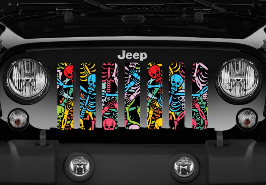 Rainbow Skeletons Grille Insert