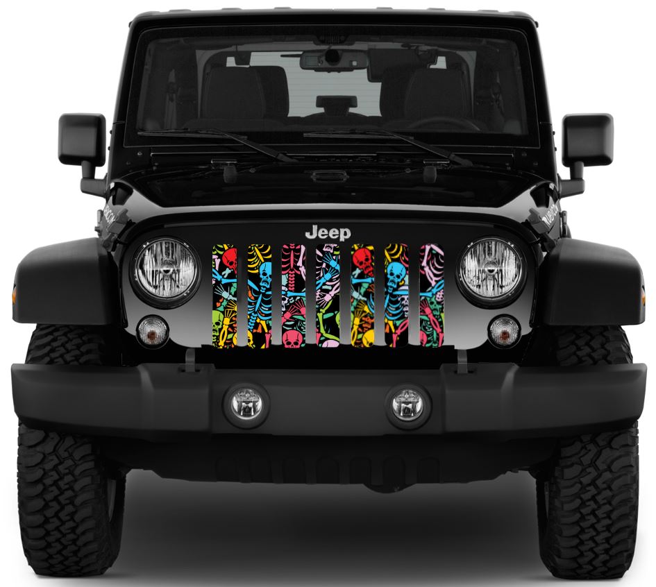 Rainbow Skeletons Grille Insert