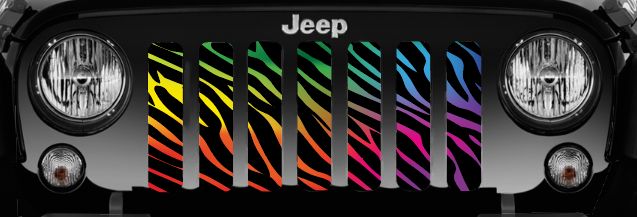 Platinum Rainbow Zebra Print Grille Insert