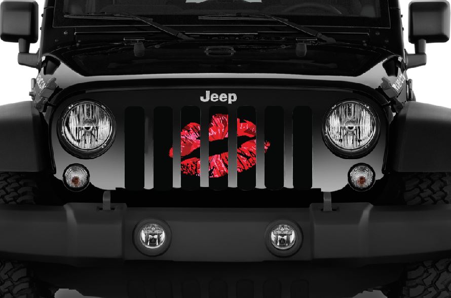 Red Ombre Kiss Grille Insert
