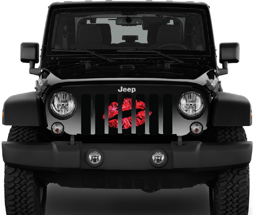 Red Ombre Kiss Grille Insert