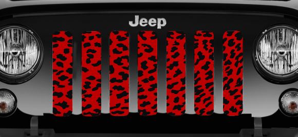 Red Cheetah Print Grille Insert