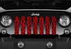 Platinum Red Cheetah Print Grille Insert