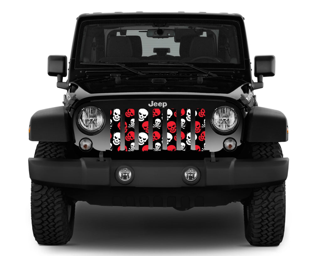 Skulls (Red) Grille Insert