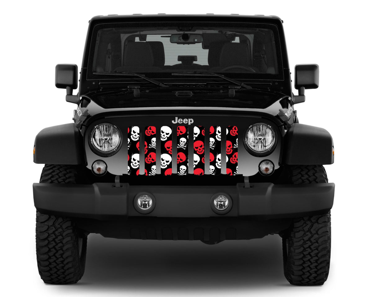 Skulls (Red) Grille Insert