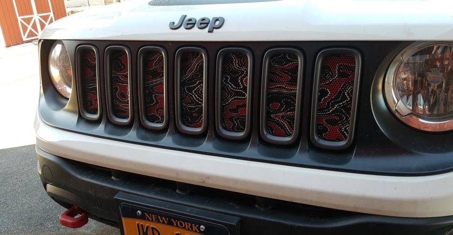 Moab Topography Map Canyon Lands Red Grille Insert