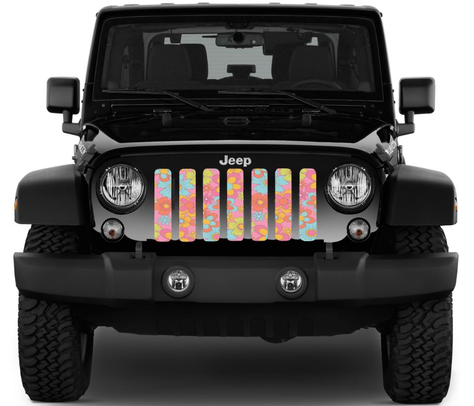 Retro Flowers Grille Insert