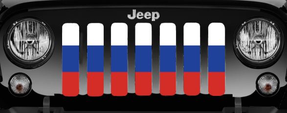 Russian Flag Grille Insert