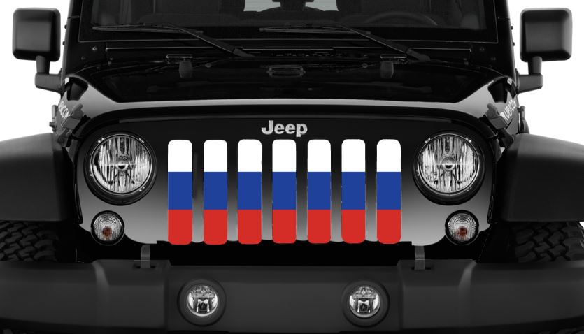 Russian Flag Grille Insert