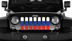 Russian Flag Grille Insert