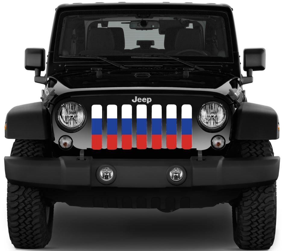 Russian Flag Grille Insert