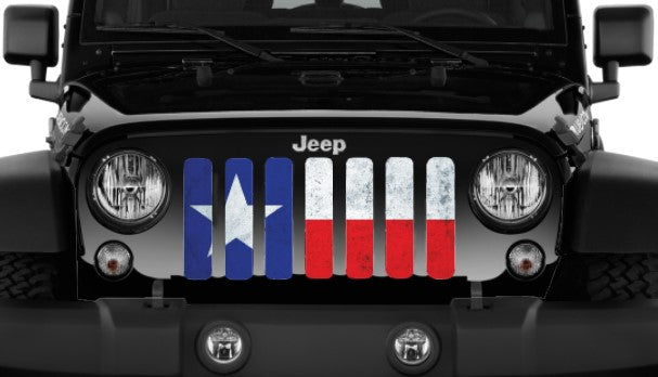 Rustic Texan State Flag Grille Insert