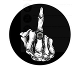 Skeleton Middle Finger Spare Tire Cover