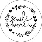 Smile More Flower White Spare Tire Cover