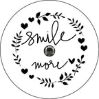 Smile More Flower White Spare Tire Cover
