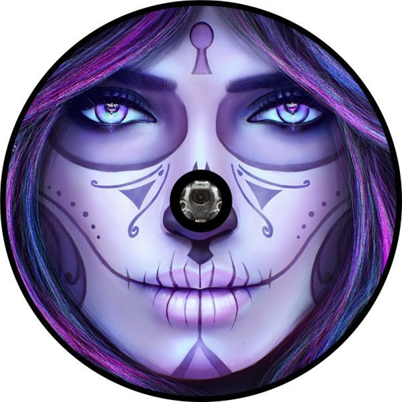 Sugar Skull Girl 3 Spare Tire Cover