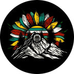 Sunflower On The Mountain Colorful Spare Tire Cover