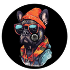 Sunglass Street Wear French Bulldog Spare Tire Cover