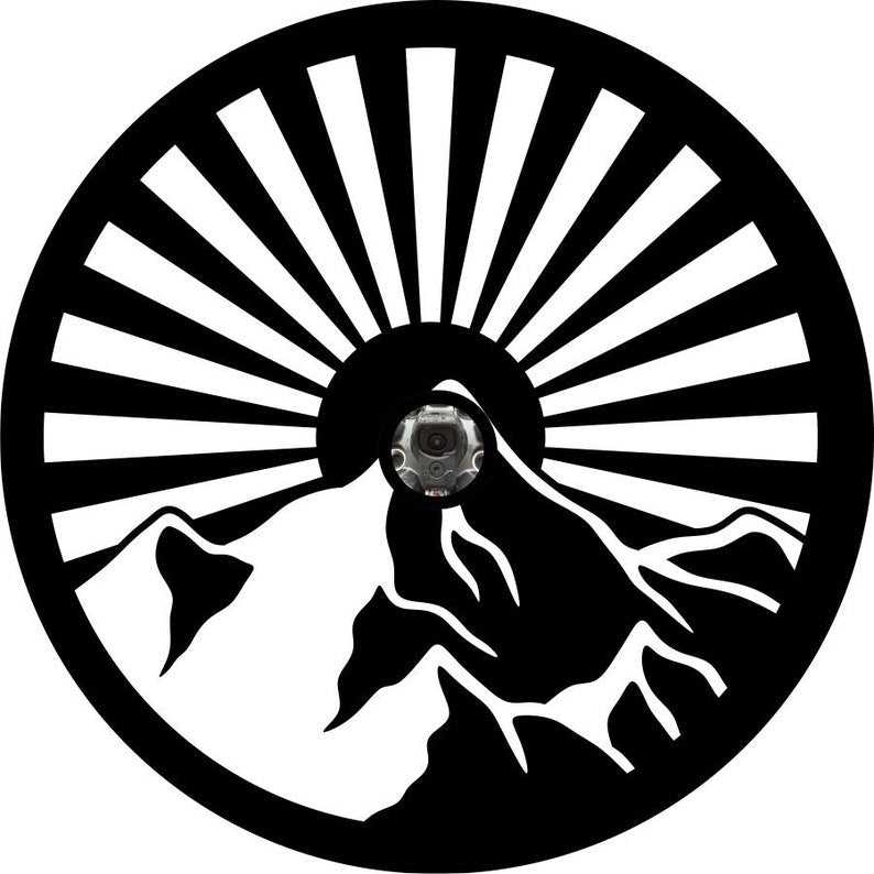 Sunray On The Mountain Black Spare Tire Cover
