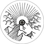 Sunrise On The Mountain White Spare Tire Cover